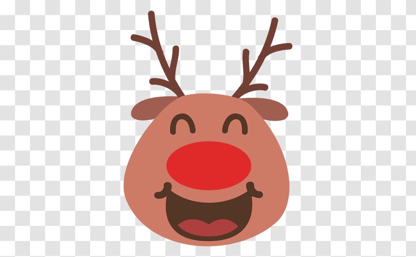Reindeer Santa Claus Clip Art Smile Rudolph - Deer Transparent PNG
