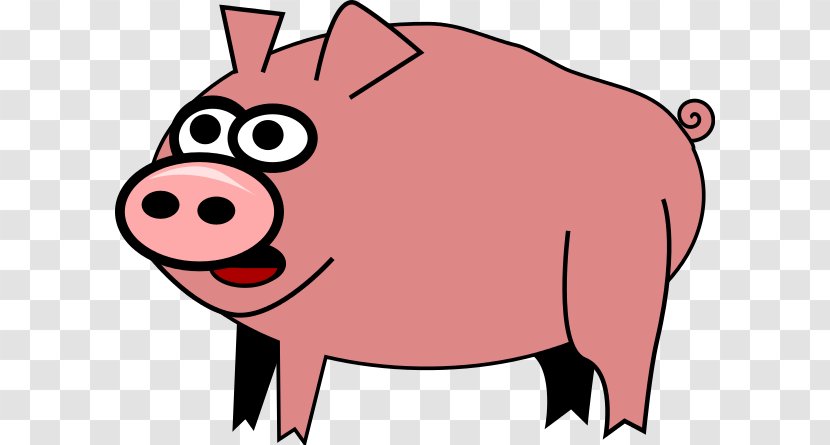 Domestic Pig Clip Art - Smile - Drawing Transparent PNG