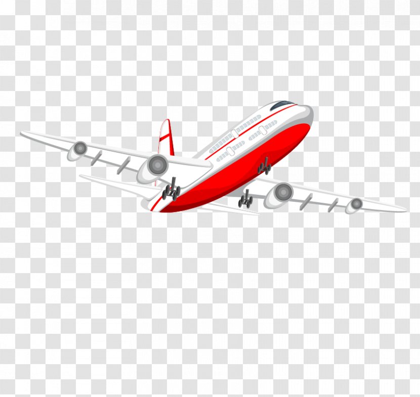 Airplane - Red - Aircraft Transparent PNG