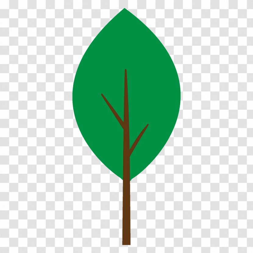 Green Leaf Tree Plant Logo - Stem Transparent PNG