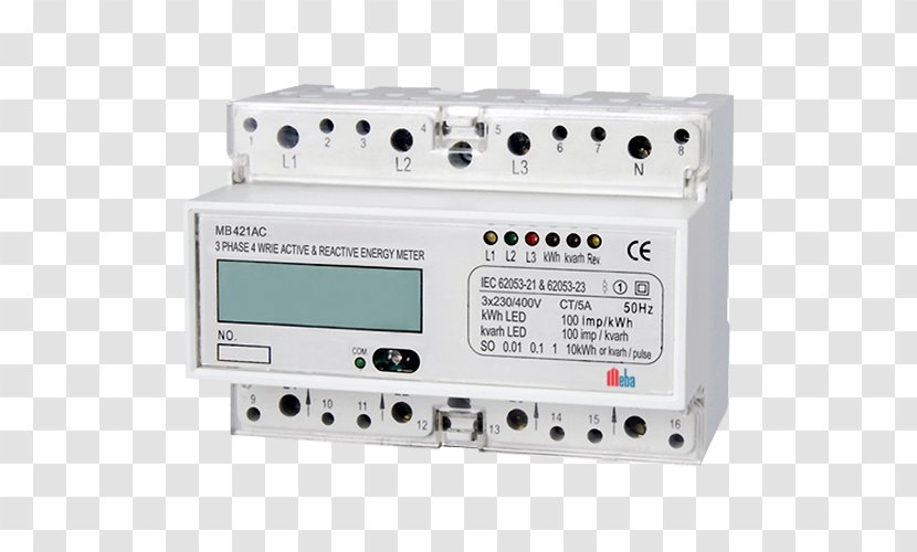 Electricity Meter DIN Rail Deutsches Institut Für Normung Energy - Singlephase Electric Power Transparent PNG