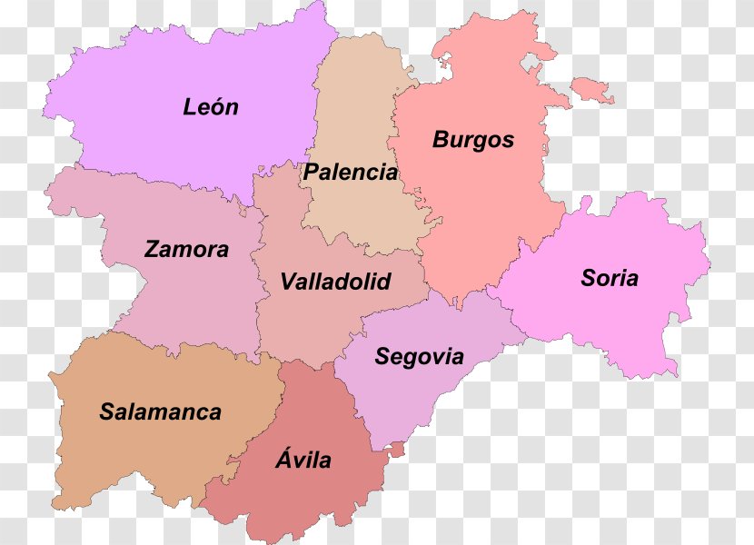 León Soria Castilian-Leonese Regional Election, 2015 Autonomous Communities Of Spain Leonese Dialect - Pink - Map Transparent PNG