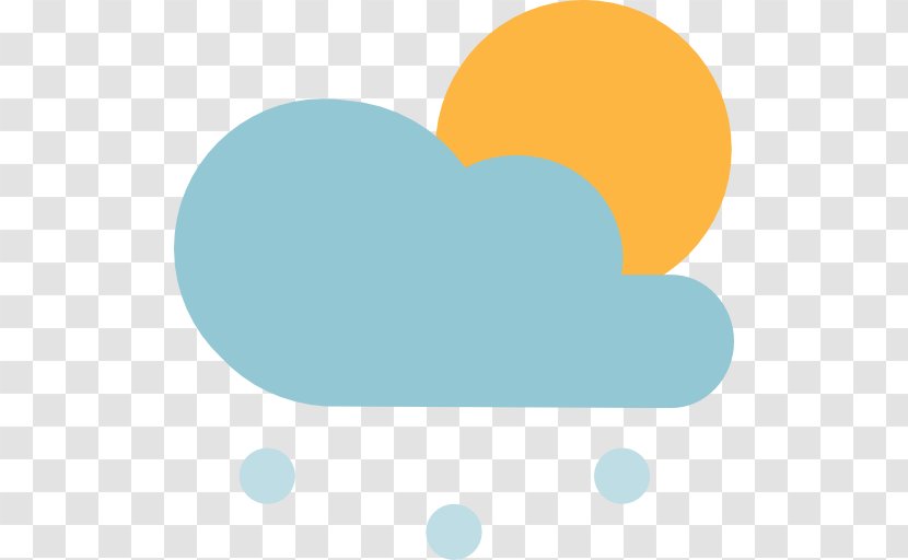 Snowy Cloud - Orange - Aqua Transparent PNG