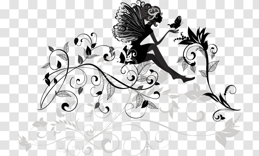 Fairy Tattoo Duende Drawing Maravilloso - Decorative Beautiful Butterfly Transparent PNG