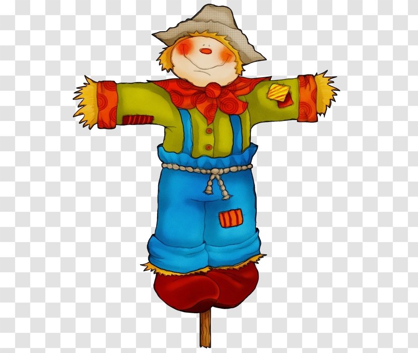 Cartoon Scarecrow Clown Clip Art Costume - Agriculture Fictional Character Transparent PNG