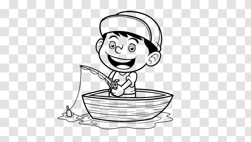 Drawing Boat Painting Coloring Book Fishing - Hand - Boy Transparent PNG