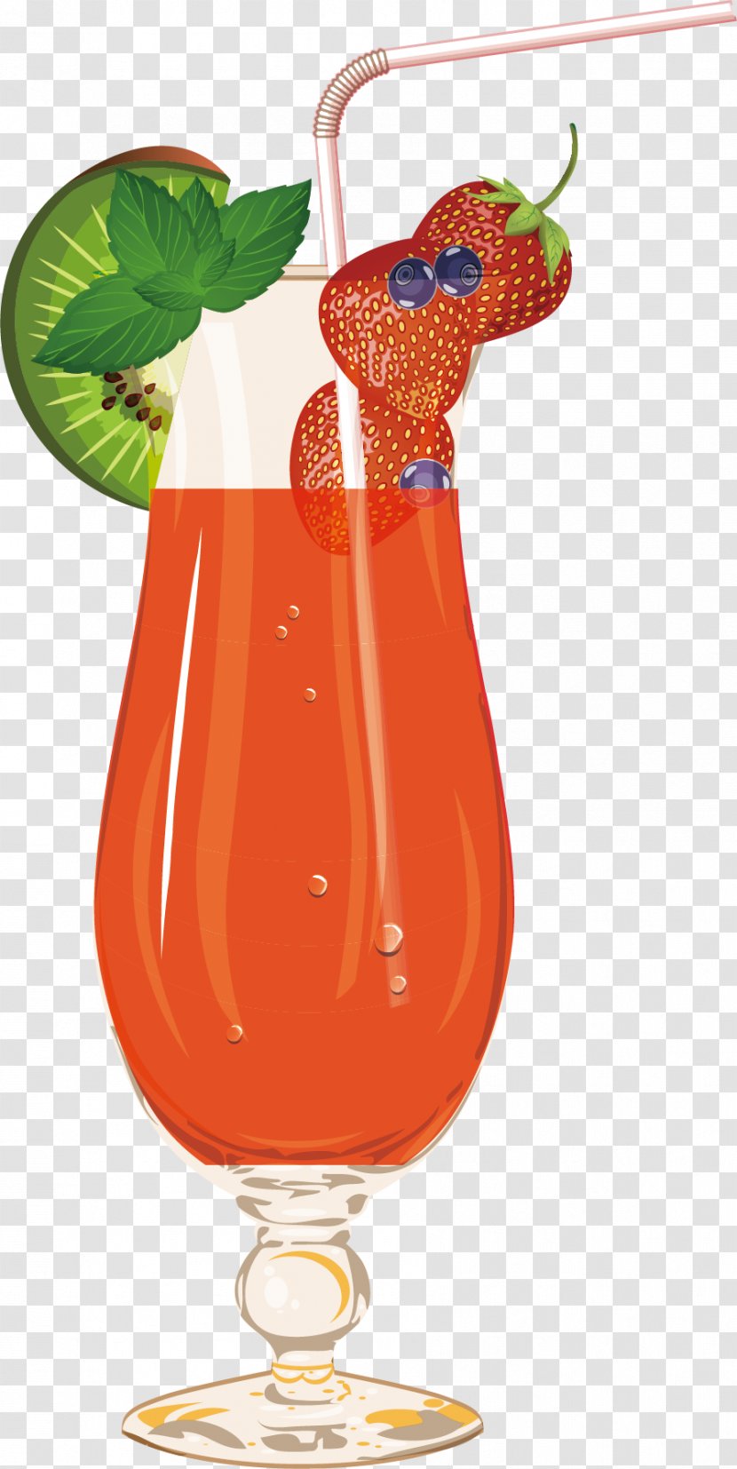 Strawberry Juice Adobe Illustrator - Flower - Vector Transparent PNG