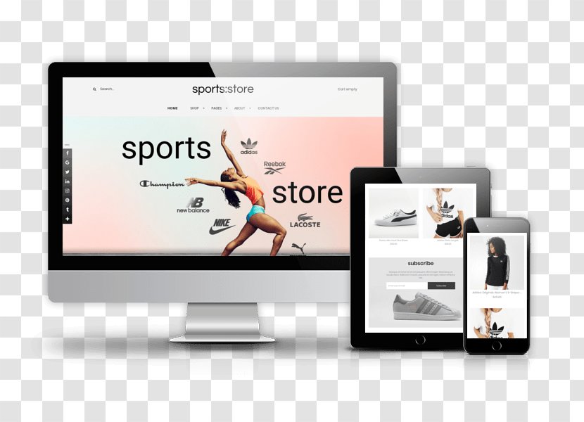 Responsive Web Design Template System Joomla VirtueMart - Electronics - Sport Transparent PNG