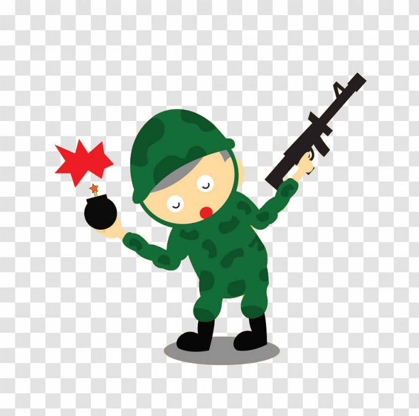 Royalty-free Clip Art - Stock Photography - A Soldier With Gun And Grenade Transparent PNG
