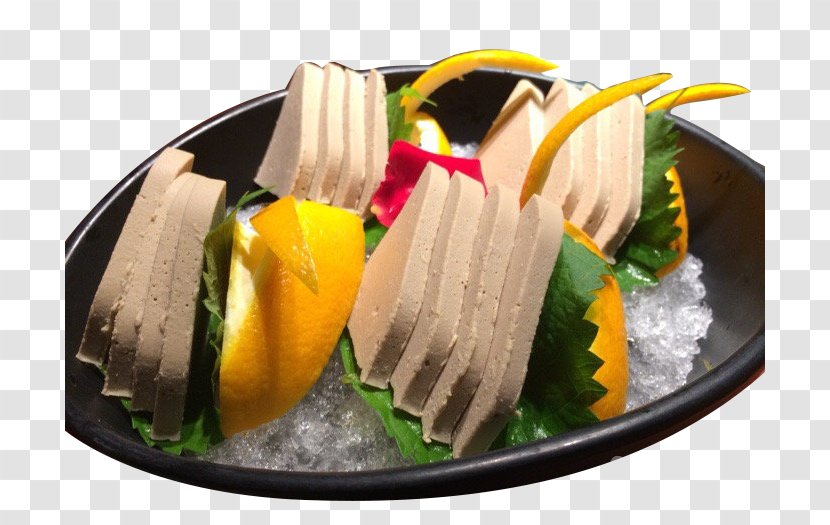 Sashimi Foie Gras Liver Sake Food - Generally Recognized As Safe - Lemon Transparent PNG
