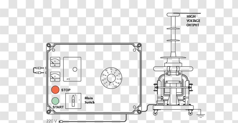 Technical Drawing Paper Machine Technology - Car - High Voltage Transformer Transparent PNG