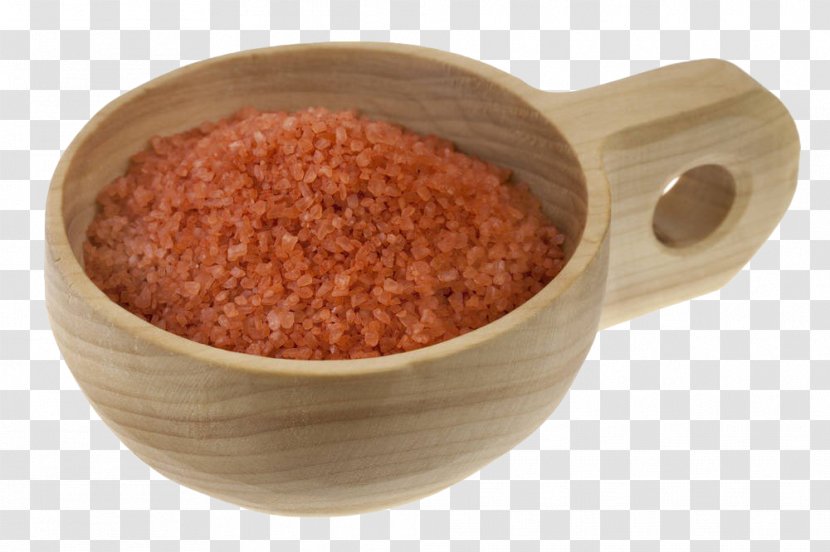 Himalayan Salt Seasoning Spice Bowl - Condiment - The Red In Wooden Transparent PNG