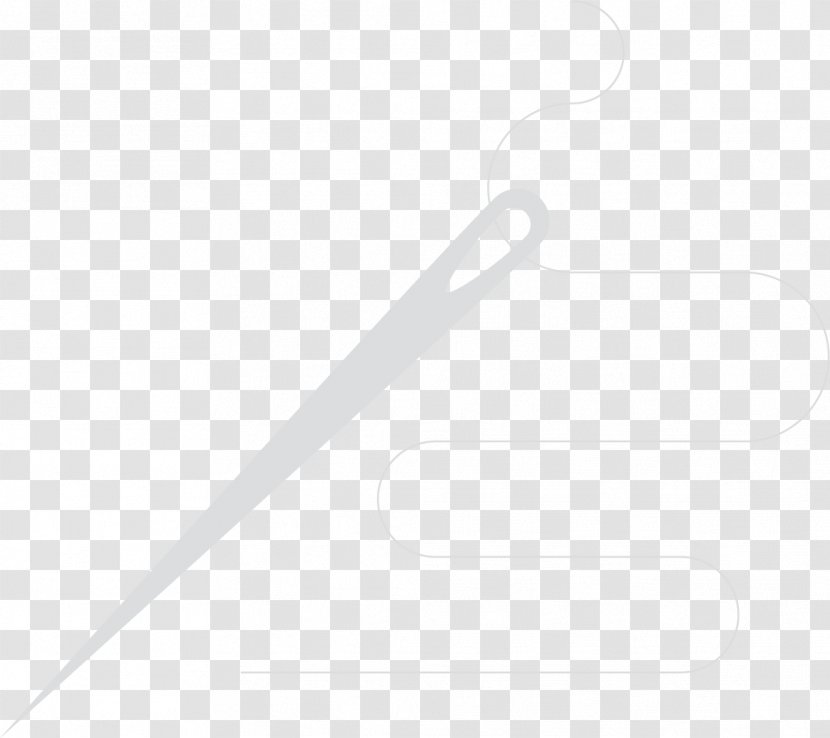 White Black Pattern - Gray Needle And Thread Transparent PNG