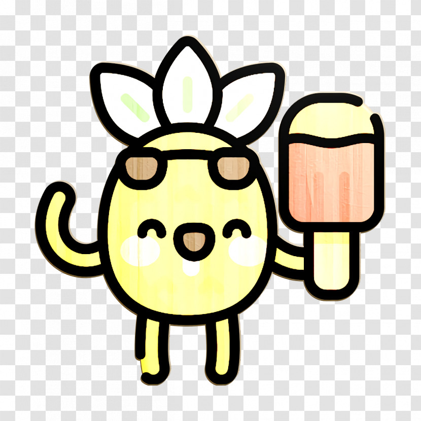 Popsicle Icon Pineapple Character Icon Summer Icon Transparent PNG