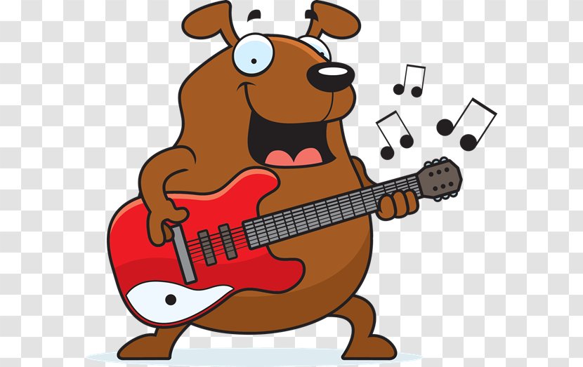 Dog Guitar Cartoon - Electric Transparent PNG