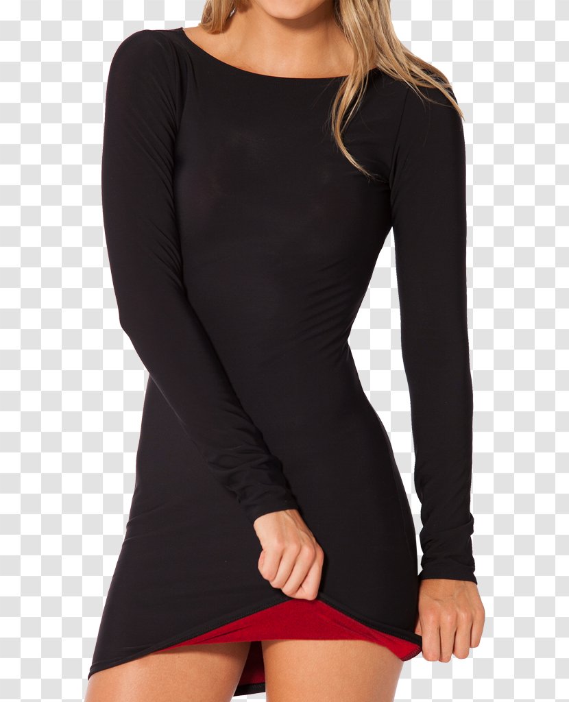 Long-sleeved T-shirt Little Black Dress Clothing - Long Sleeved T Shirt - Warm Oneself Transparent PNG
