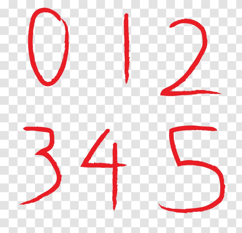 Line Point Number Angle - Text - Handwritten Numbers Transparent PNG