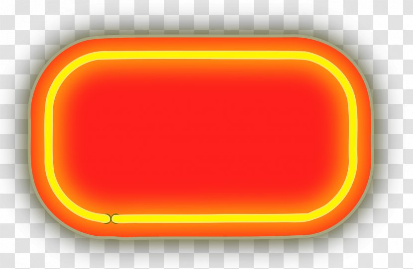 Neon Sign Light Clip Art - Orange Transparent PNG