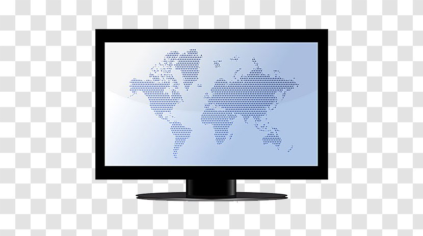 Computer Monitor LCD Television Wallpaper - The Map Texture On TV Transparent PNG