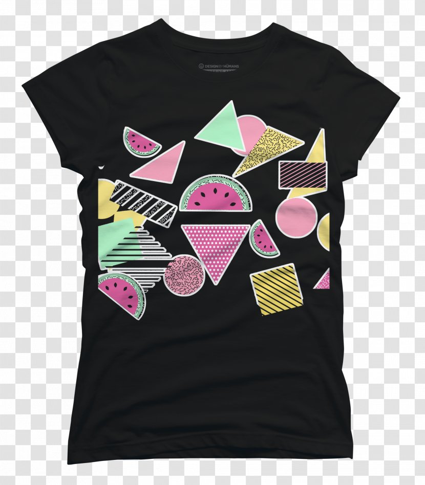 T-shirt Sleeve Pink M Font - Tshirt - Memphis Style Transparent PNG