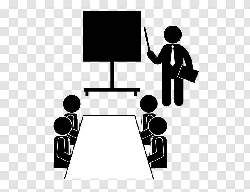 Meeting Clip Art - Monochrome - Subordinate Transparent PNG