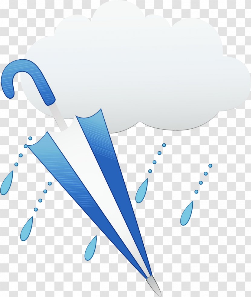 Blue Cloud Logo Meteorological Phenomenon - Wet Ink Transparent PNG