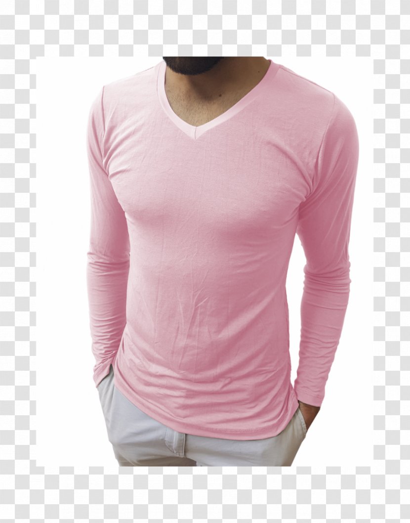 Long-sleeved T-shirt Shoulder Pink M - Clothing Transparent PNG