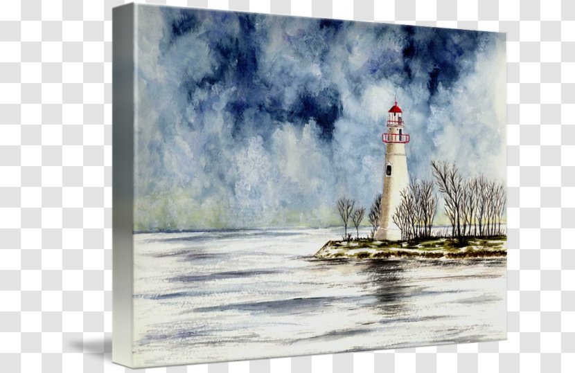 Marblehead Light Painting Lighthouse Lake Erie Canvas Print - Inlet Transparent PNG