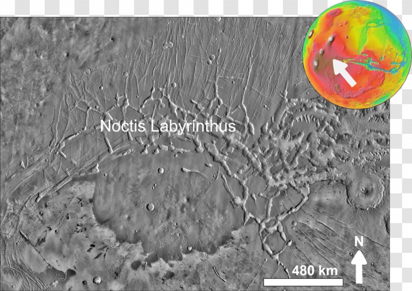 Coprates Chasma Echus Tantalus Fossae Arcadia Quadrangle - Encyclopedia - Noctis Transparent PNG