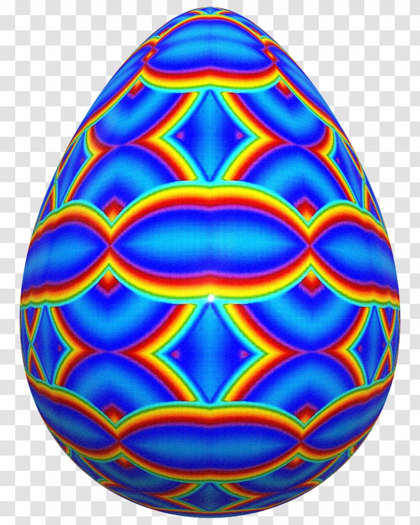Easter Egg Cobalt Blue Symmetry Pattern Transparent PNG