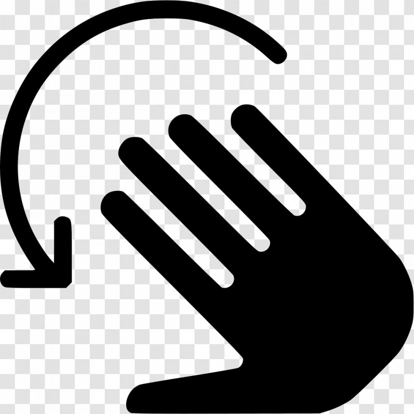 Finger Symbol Gesture - Black And White Transparent PNG