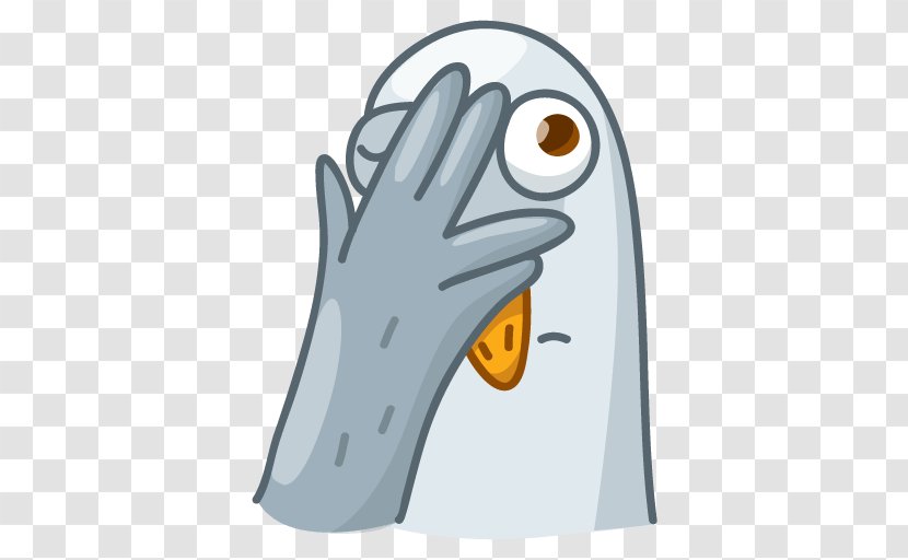 Telegram Sticker Product Design Thumb - Wing - Facepalm Transparent PNG