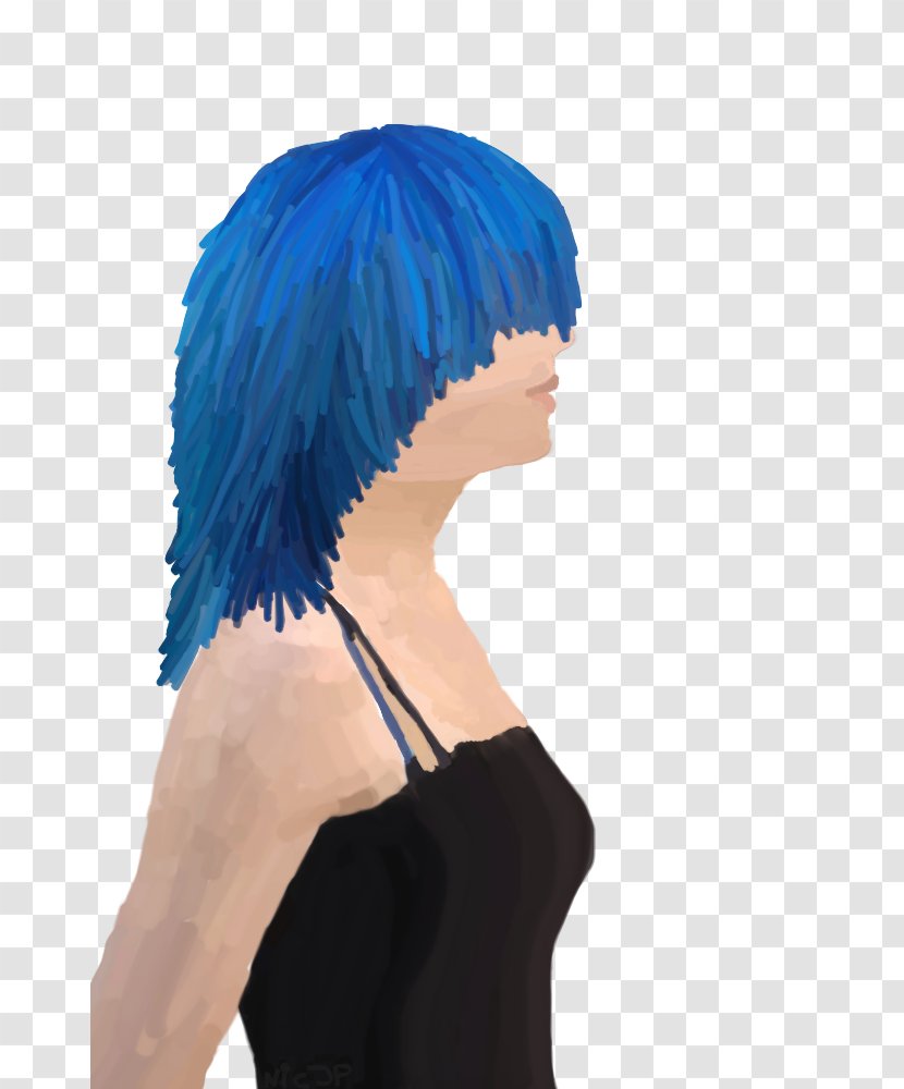 Shoulder Hair Coloring - Blue Transparent PNG