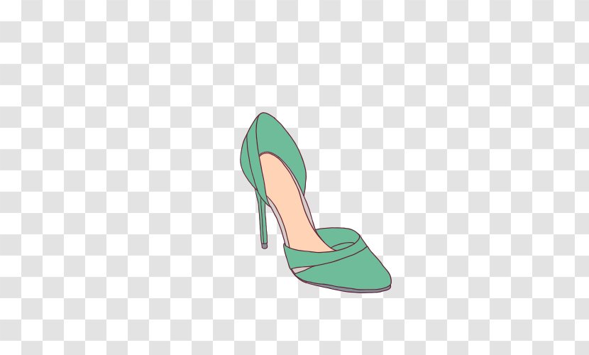 Shoe Green High-heeled Footwear - Sandal - High Heels Transparent PNG