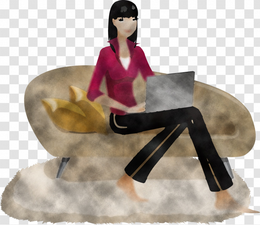 Figurine Sitting Furniture Table Transparent PNG