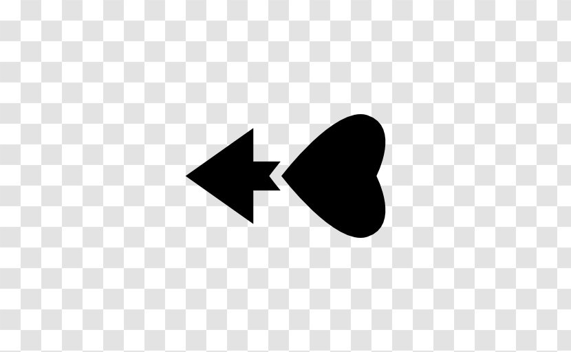 Arrow Symbol Heart - Black Transparent PNG