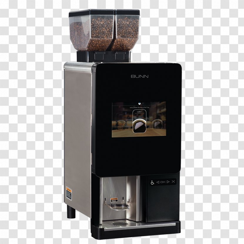 Coffeemaker Espresso Cafe Bunn-O-Matic Corporation - Home Appliance - Vaccum Coffee Bean Dispenser Transparent PNG