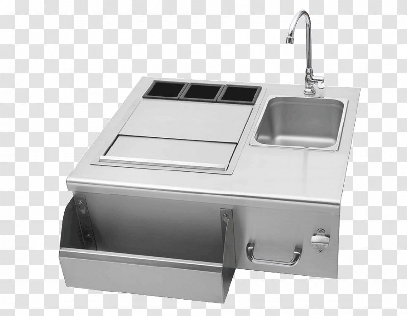 Sink Barbecue Stainless Steel Kitchen - Plumbing Fixture - Outdoor Restaurant Transparent PNG