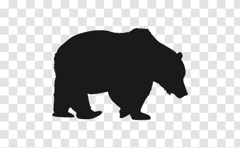 Brown Bear AutoCAD DXF - Black And White - Polar Transparent PNG