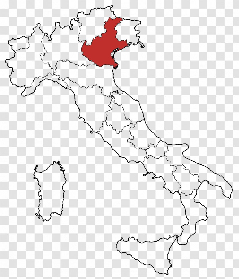 Regions Of Italy Coloring Book Blank Map World - Flag Transparent PNG