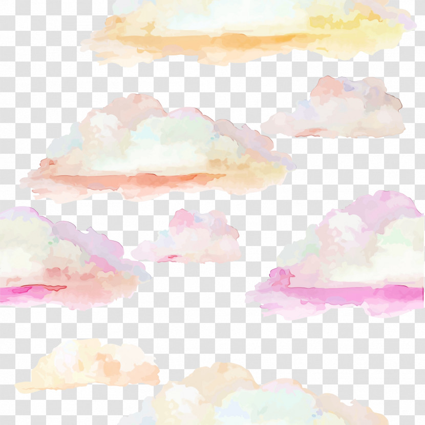 Watercolor Painting Pink M Cloudm New York Bowery Sky Paint Transparent PNG
