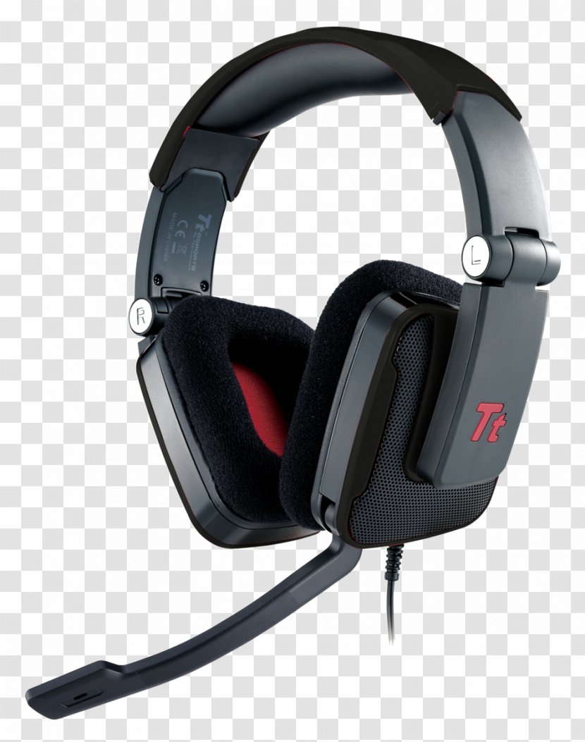 Headphones Gaming Headset TT ESports Shock White Electronic Sports Gamer - Thermaltake Transparent PNG