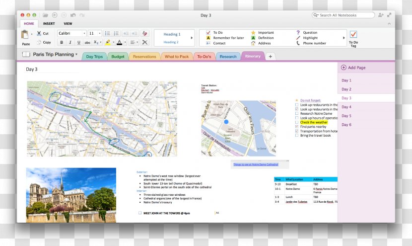 Microsoft OneNote MacOS Office Template - Screenshot Transparent PNG