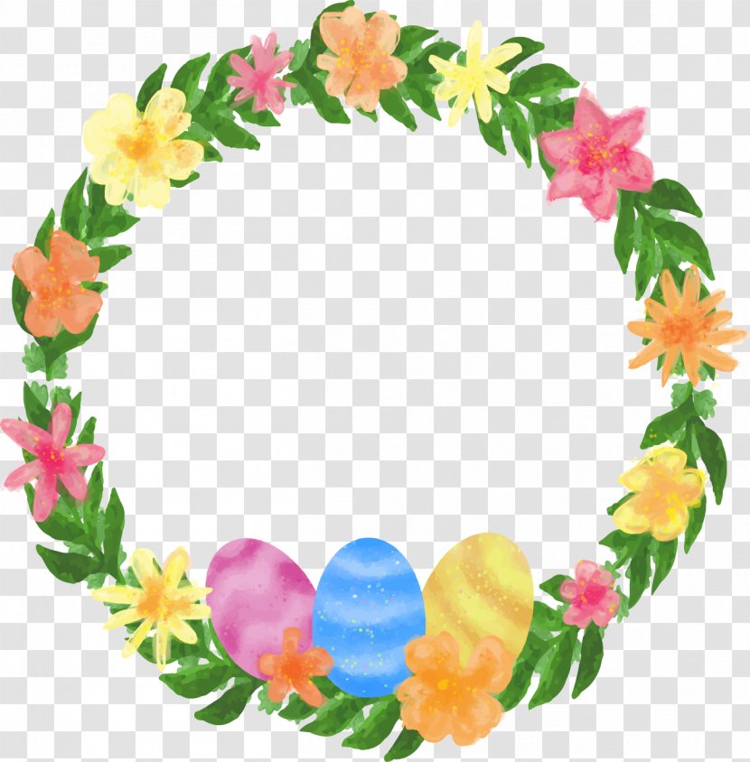 Easter Wreath - Flower - Vector Transparent PNG