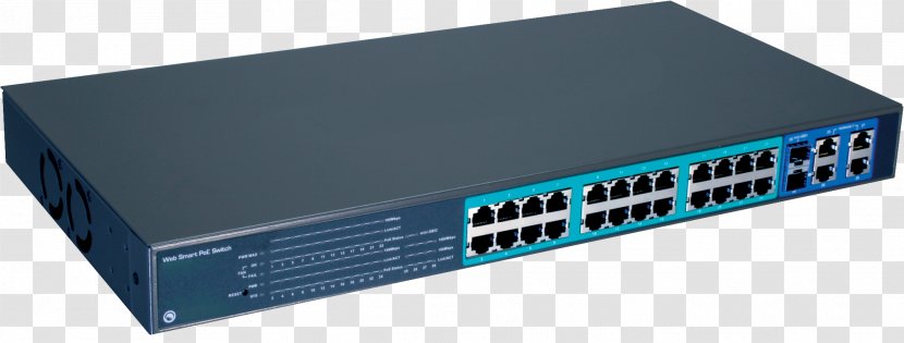 Computer Network Switch 10 Gigabit Ethernet Power Over - Port Transparent PNG