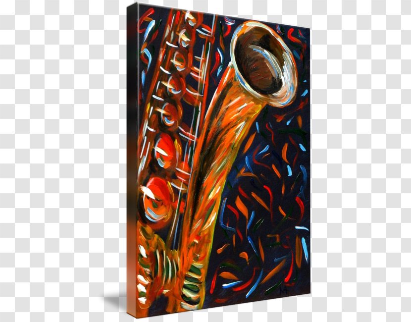 Acrylic Paint Painting Modern Art Canvas - Watercolor Saxophone Transparent PNG