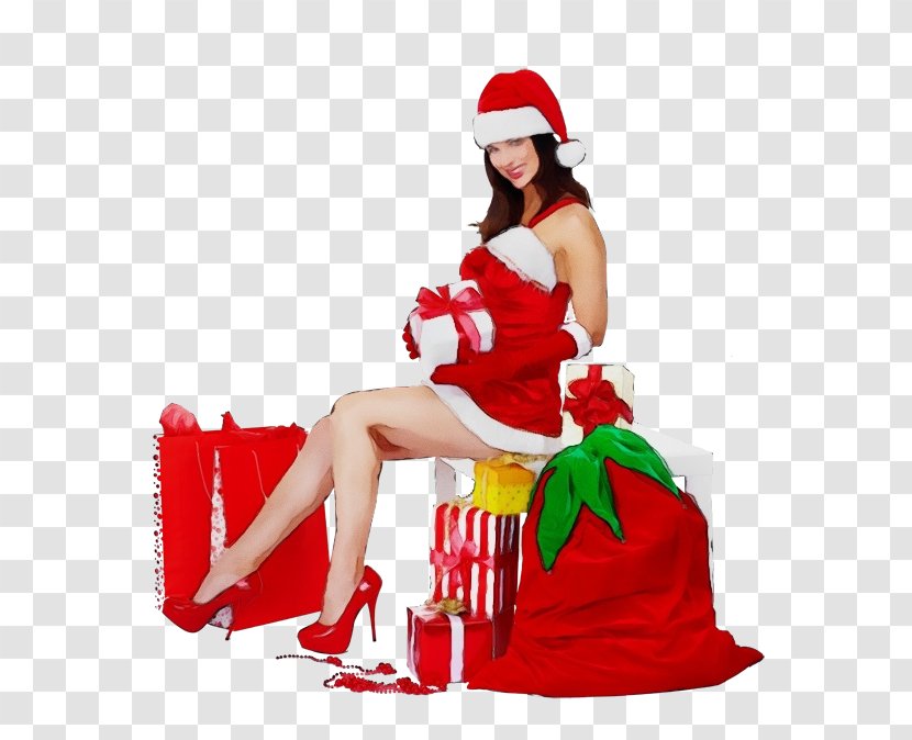 Santa Claus - Sitting - Costume Hat Transparent PNG