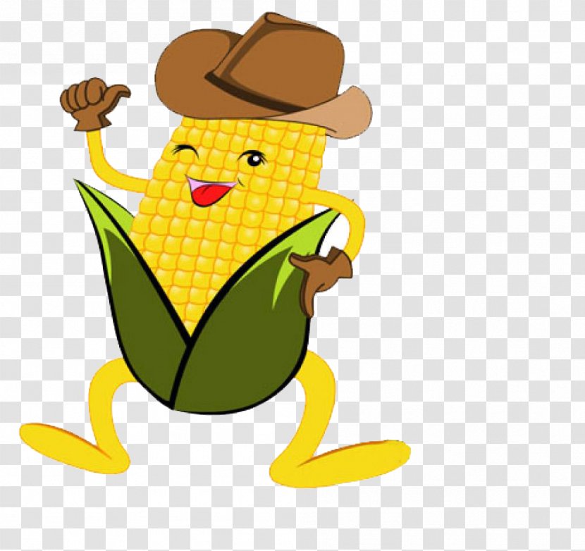 Cartoon Maize Popcorn - Food - Corn Transparent PNG