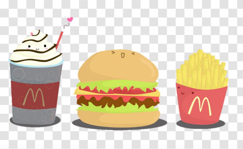 Fried Ice Cream Hamburger French Fries Fast Food - Cake - Burger Transparent PNG