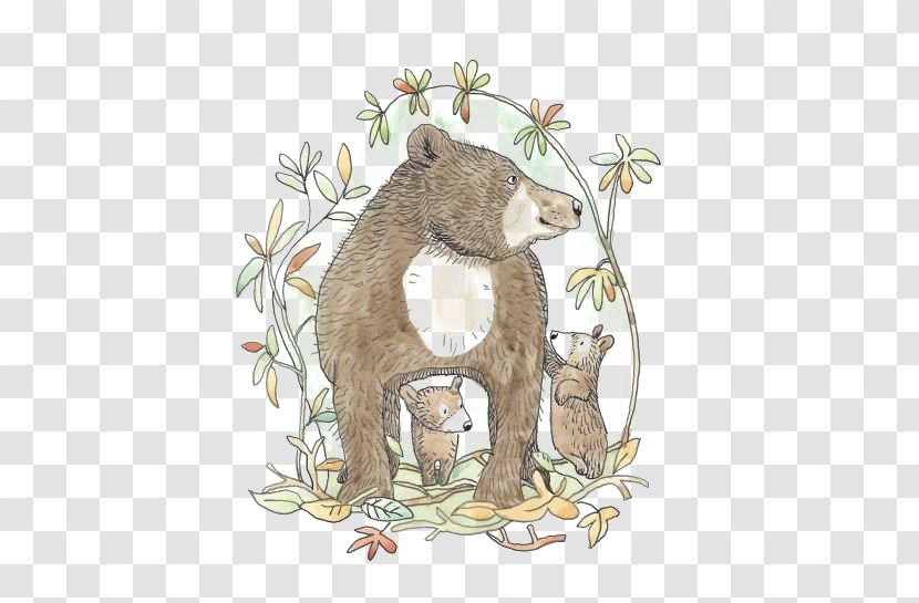 Brown Bear Raccoon Illustrator Illustration - Cartoon Transparent PNG